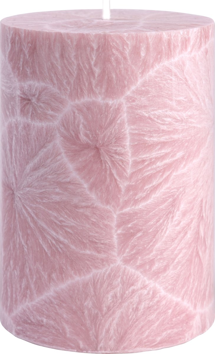 Bloklys, Shea-stearin, 6,7x10 cm, Rosa