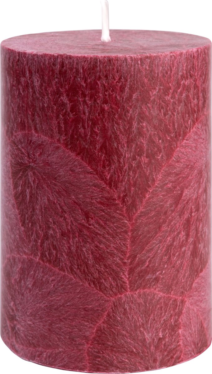Bloklys, Shea-stearin, 6,7x10 cm, Rød