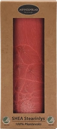 Bloklys, Shea-stearin, 6,7x15 cm, Rød