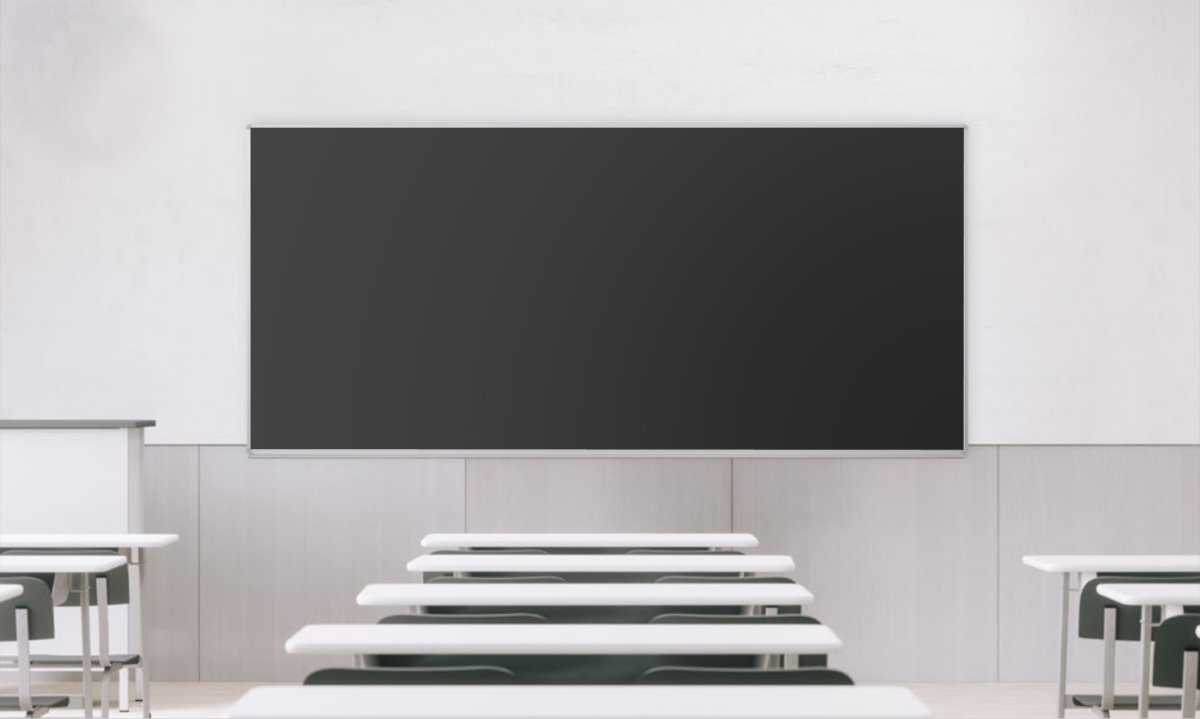 Vanerum Kridttavle ION, 123x300 cm, sort