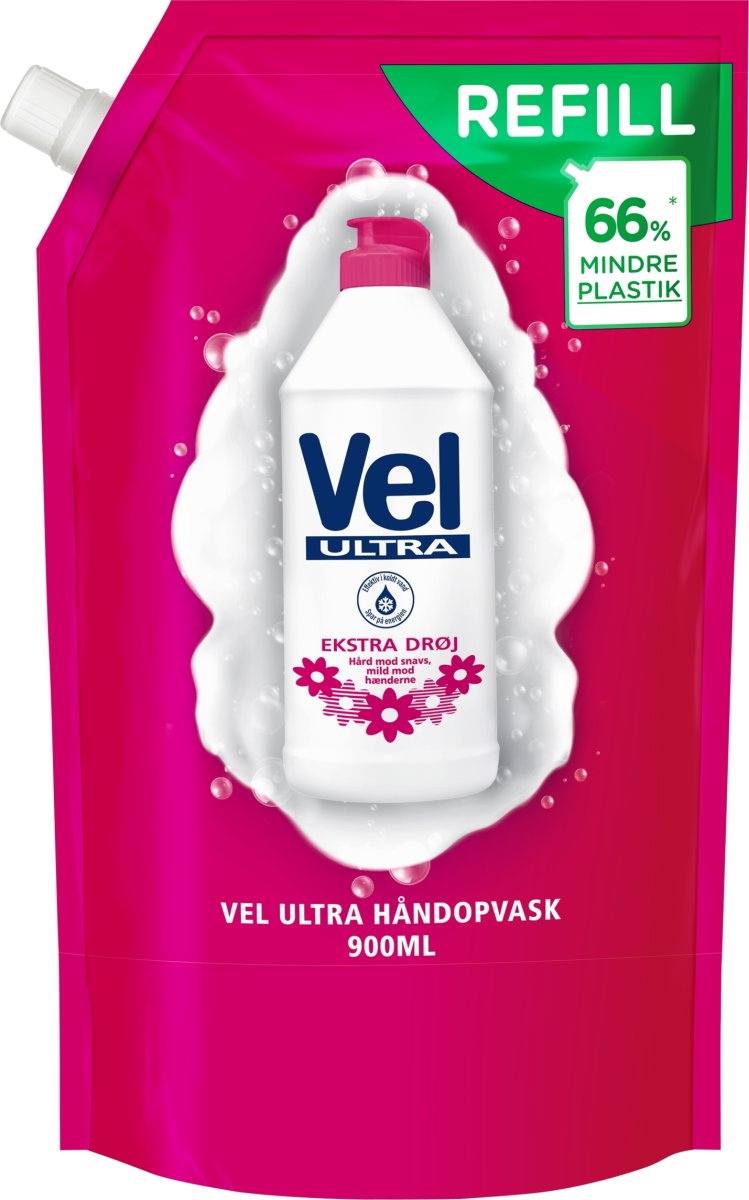 Vel Ultra Opvaskemiddel Refill, 900 ml