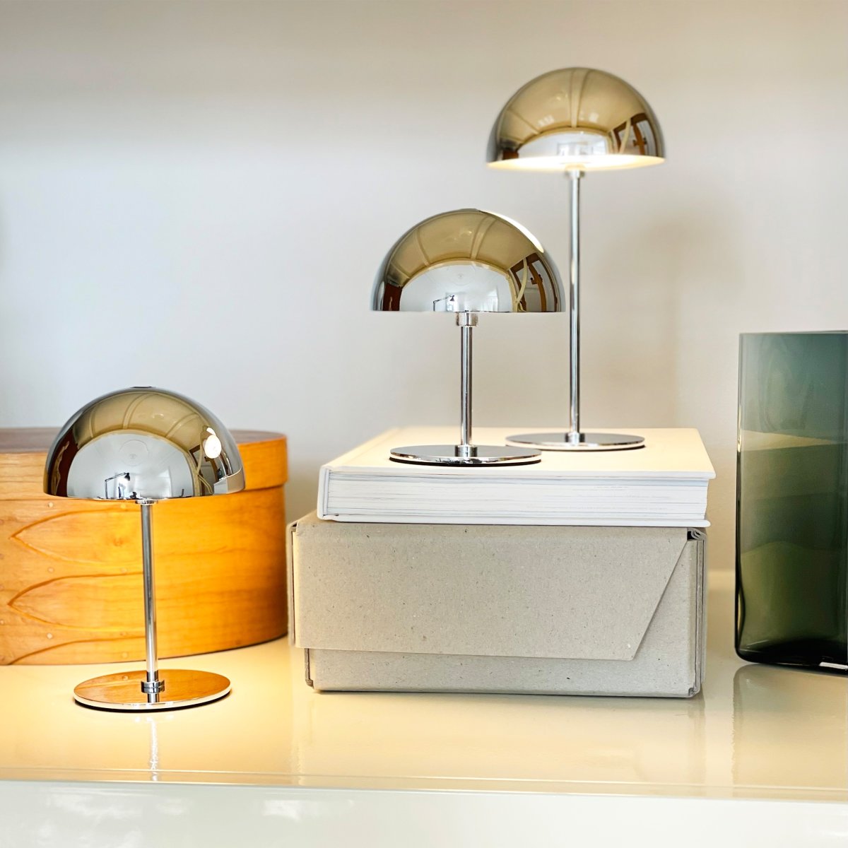 Dyberg Larsen ALONG LED Bordlamper, krom, 3 stk