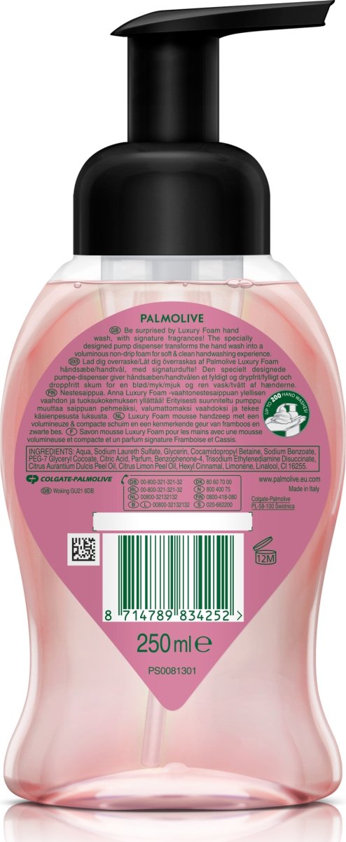 Palmolive Skum Håndsæbe, Rasberry, 250 ml