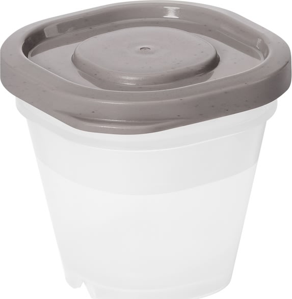 Sustain opbevaringsboks, gråbrun, 0,5dl, 4 stk.