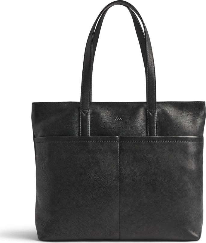 Markberg Molina Shopper, zero waste læder, sort