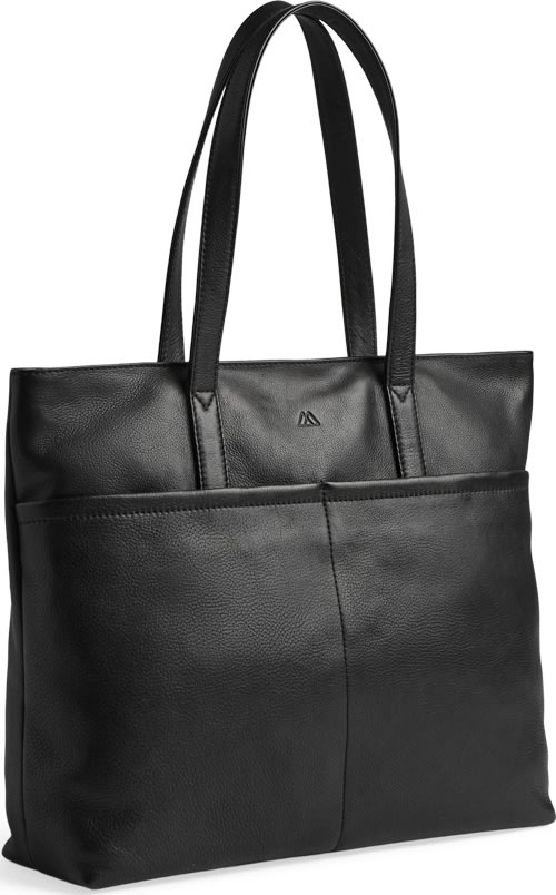 Markberg Molina Shopper, zero waste læder, sort