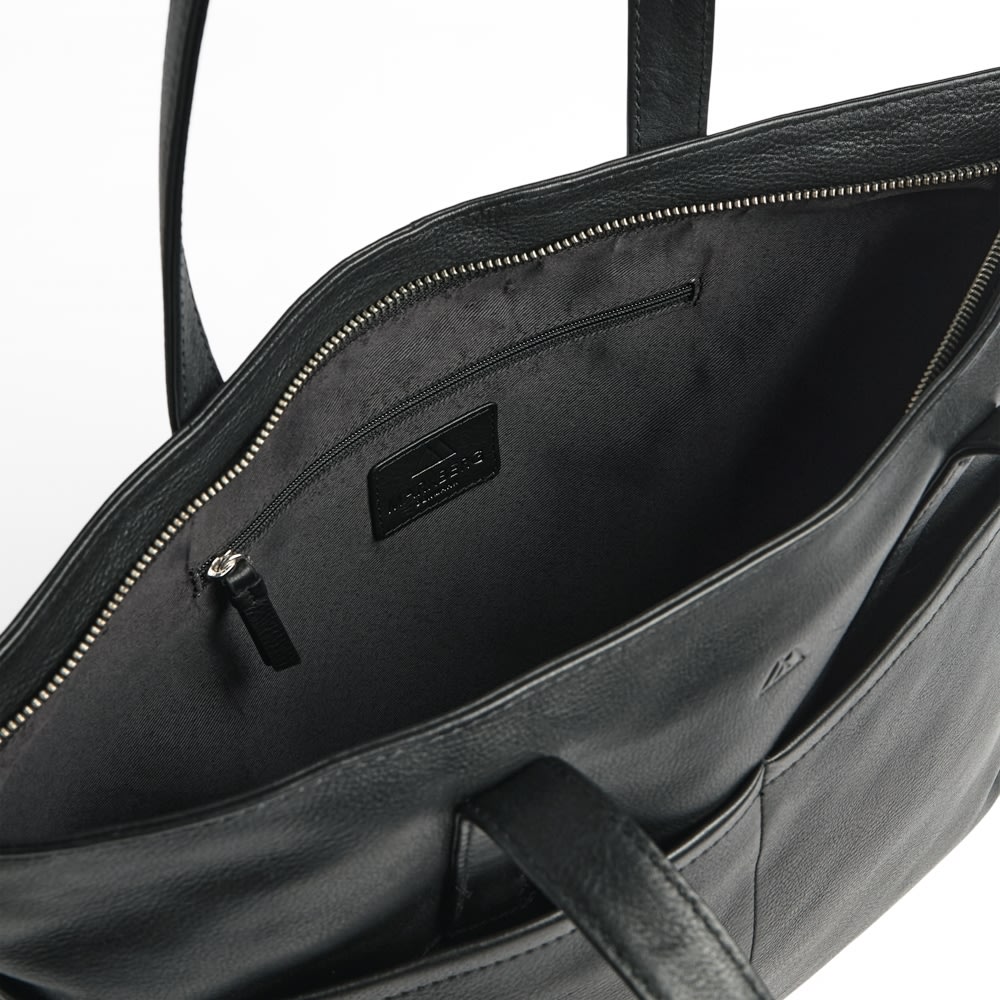 Markberg Molina Shopper, zero waste læder, sort
