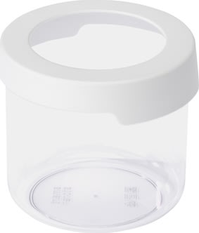 Vision opbevaringsboks, m/skruelåg, rund, 0,75 L