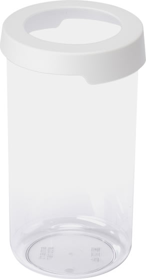 Vision opbevaringsboks, m/skruelåg, rund, 1,45 L