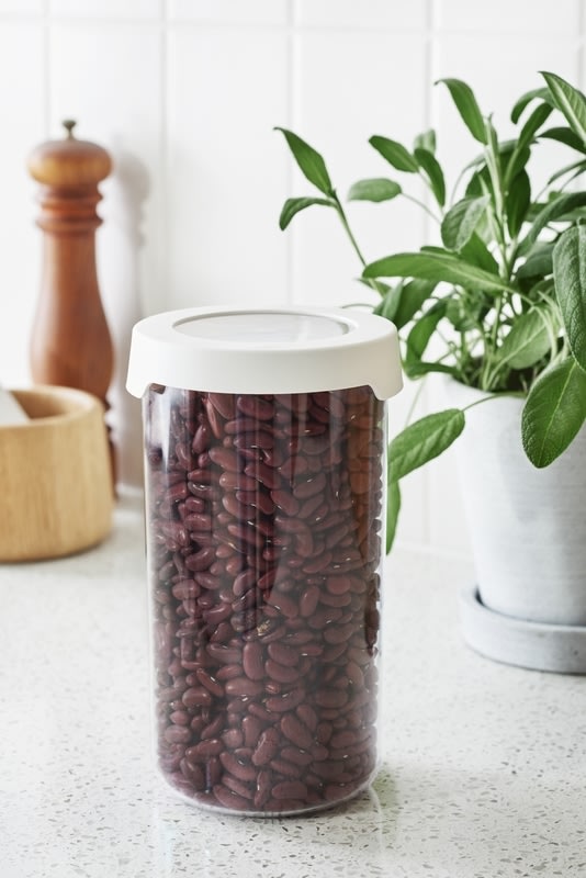 Vision opbevaringsboks, m/skruelåg, rund, 1,45 L