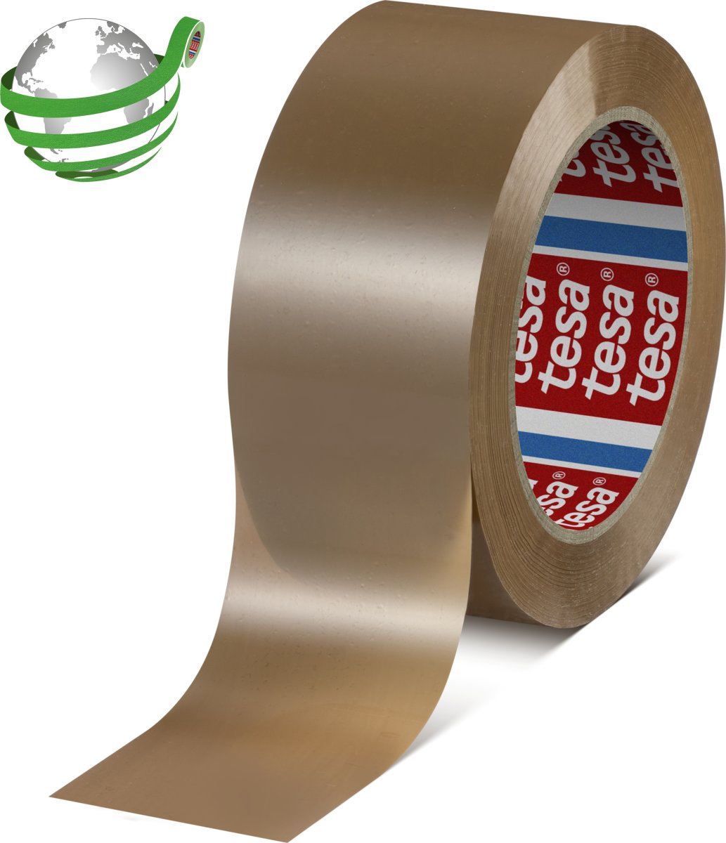 tesa Standard Pakketape | PET | 50mm x 132m | Brun