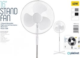 Platinet 16'' ventilator 40CM (40W), hvid