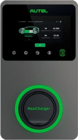 Autel MaxiCharger sokkel 22KW LCD, 4G, mørkegrå