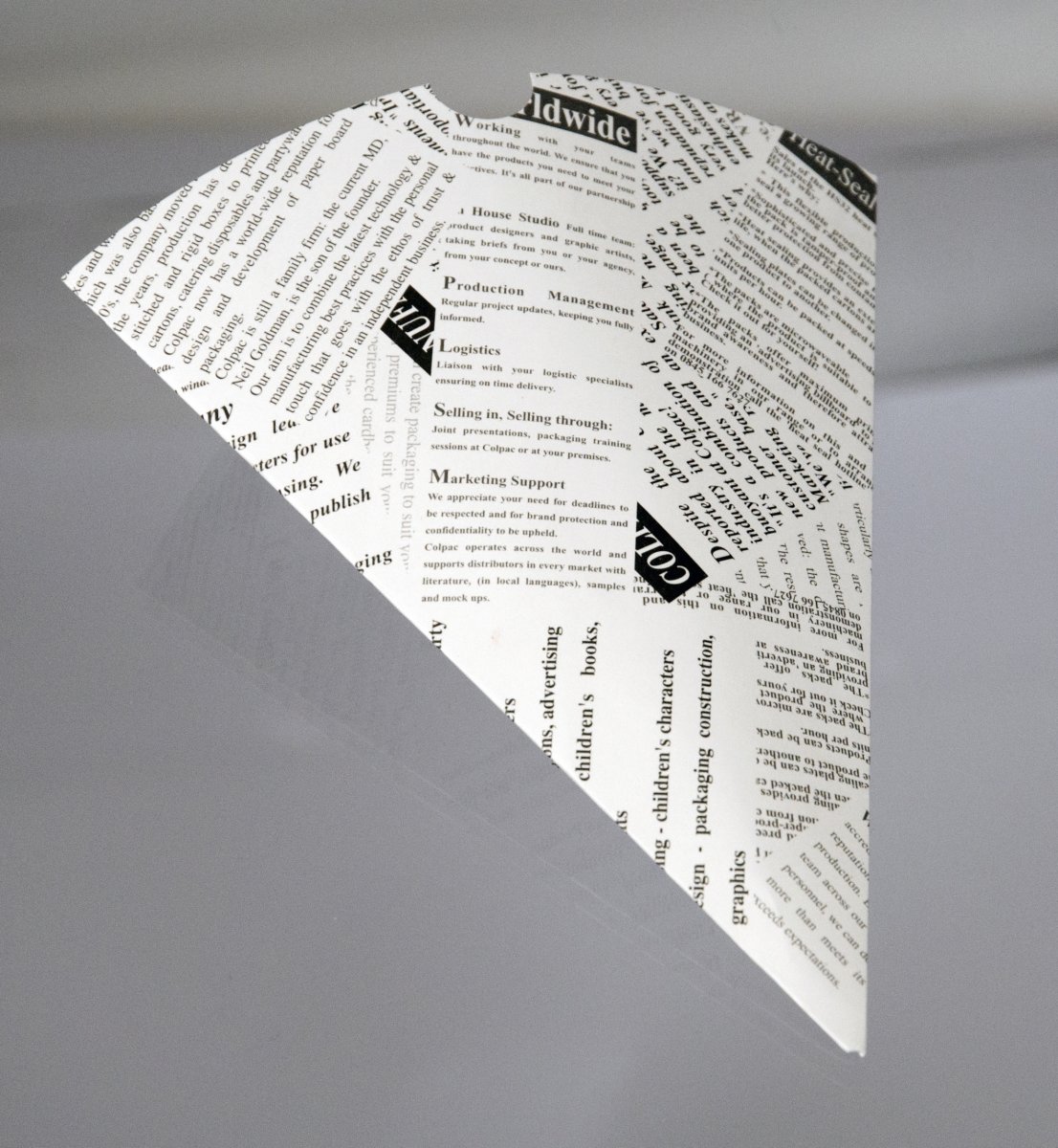 Kræmmerhus, 18,2x18,2 cm, avispapir print, 1000stk
