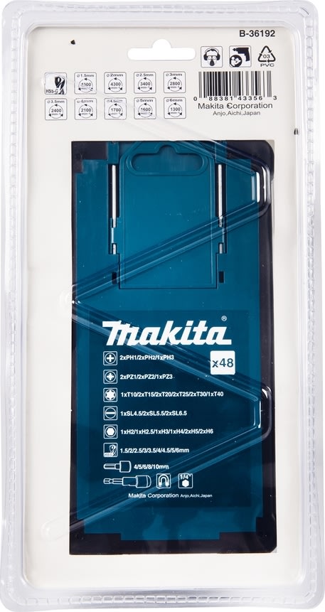 Makita Bor-/bitssæt m/48 dele