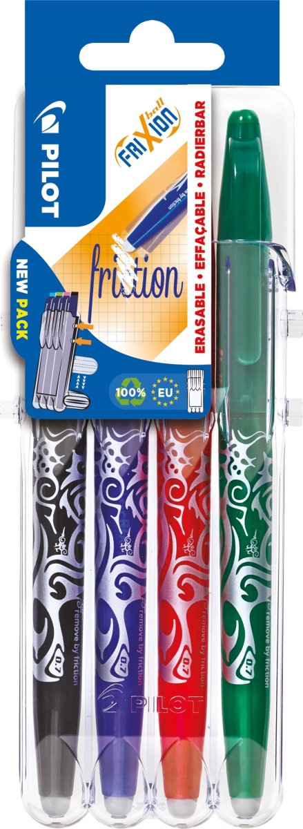 Pilot FriXion Ball Rollerpen | M | 4 farver