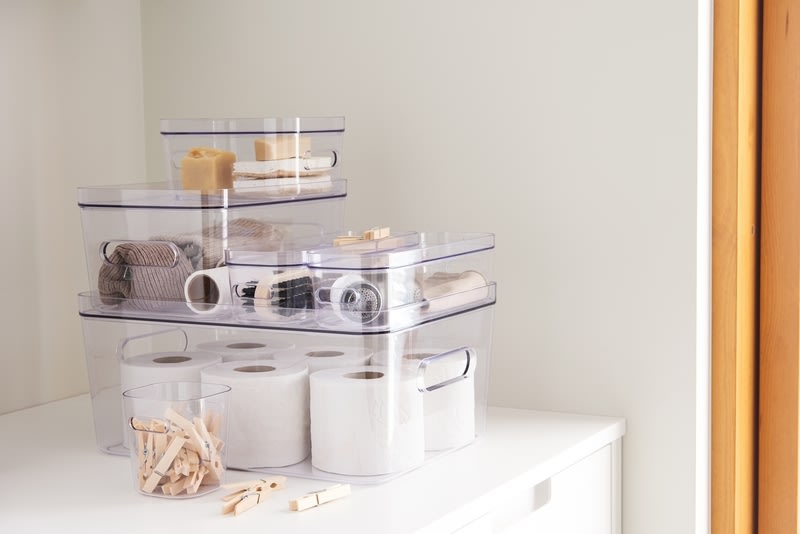 Compact Clear Opbevaringsboks Slim, 1,3 L