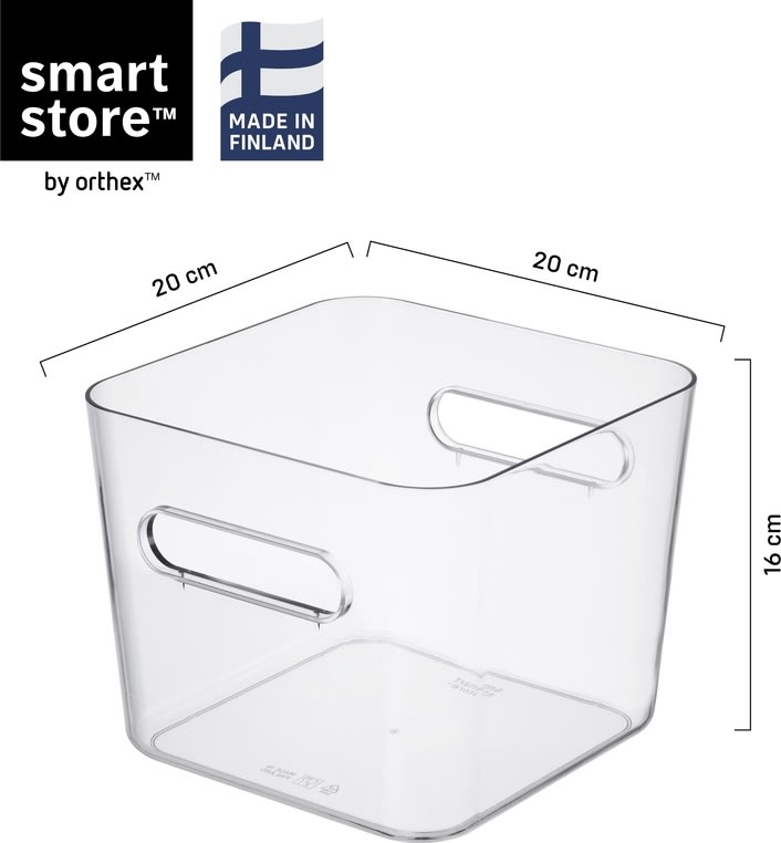 Compact Clear Opbevaringsboks Square L, 4,7 L