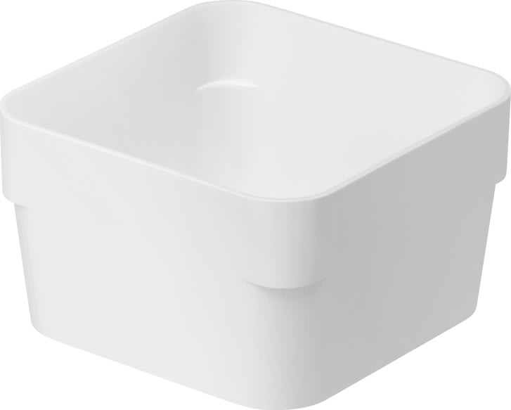 Compact Sort Opbevaringsboks, hvid, 10x10cm