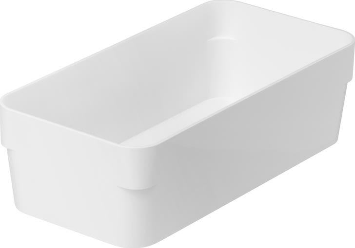 Compact Sort Opbevaringsboks, hvid, 20x10cm