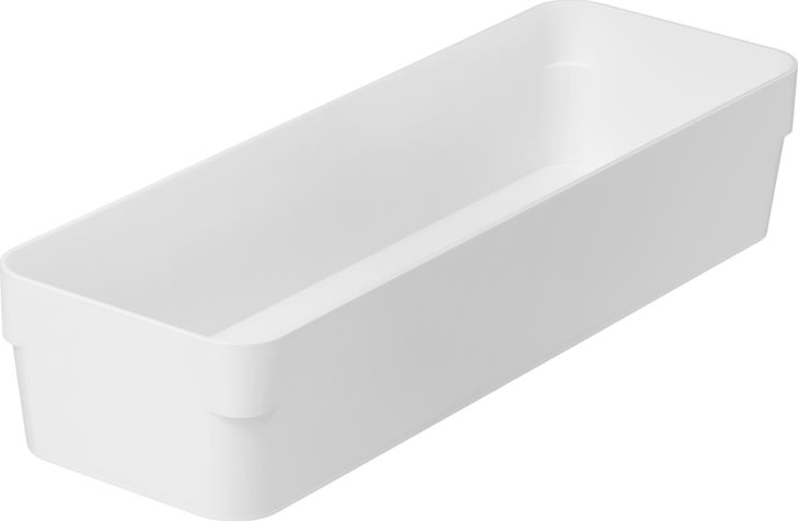 Compact Sort Opbevaringsboks, hvid, 30x10cm