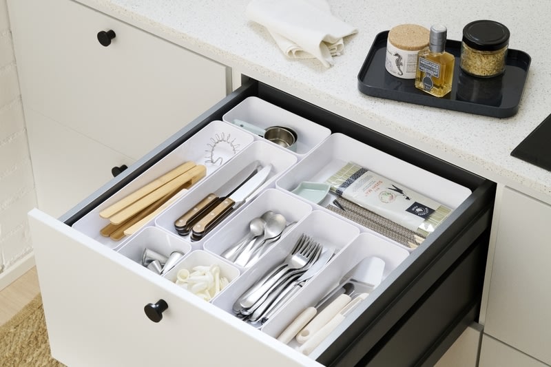 Compact Sort Opbevaringsboks, hvid, 40x10cm
