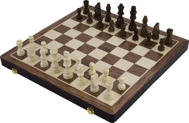 Brætspil Skak/Backgammon 30x30 cm, Foldbart