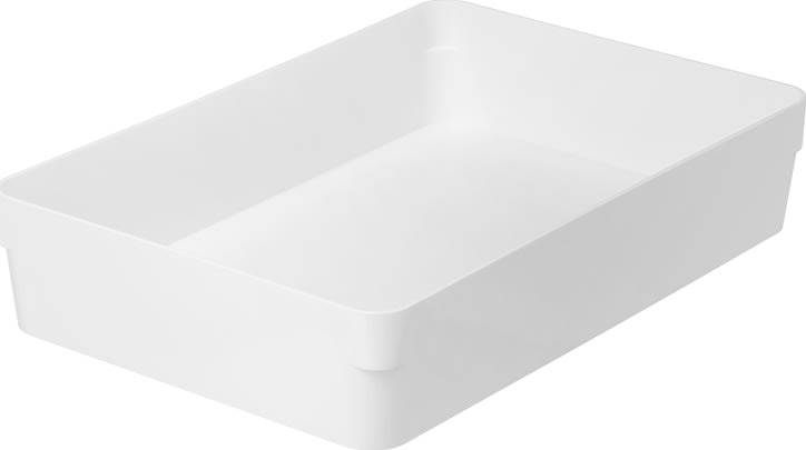 Compact Sort Opbevaringsboks, hvid, 30x20cm