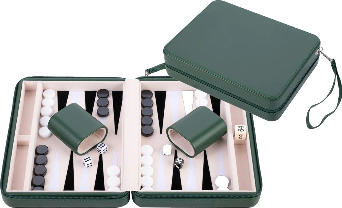 Brætspil Backgammon Rejsesæt 23x18 cm