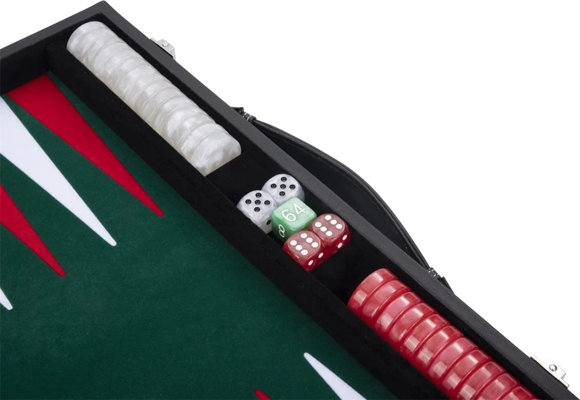 Brætspil Backgammon Sæt 38x23 cm, Foldbart