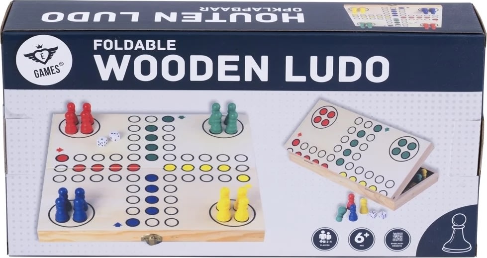 Brætspil Ludo 30x30 cm, Foldbart