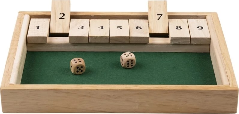 Shut the box 1 spiller inkl. 2 terninger
