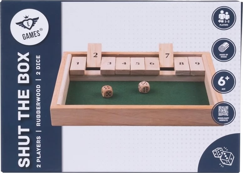 Shut the box 1 spiller inkl. 2 terninger