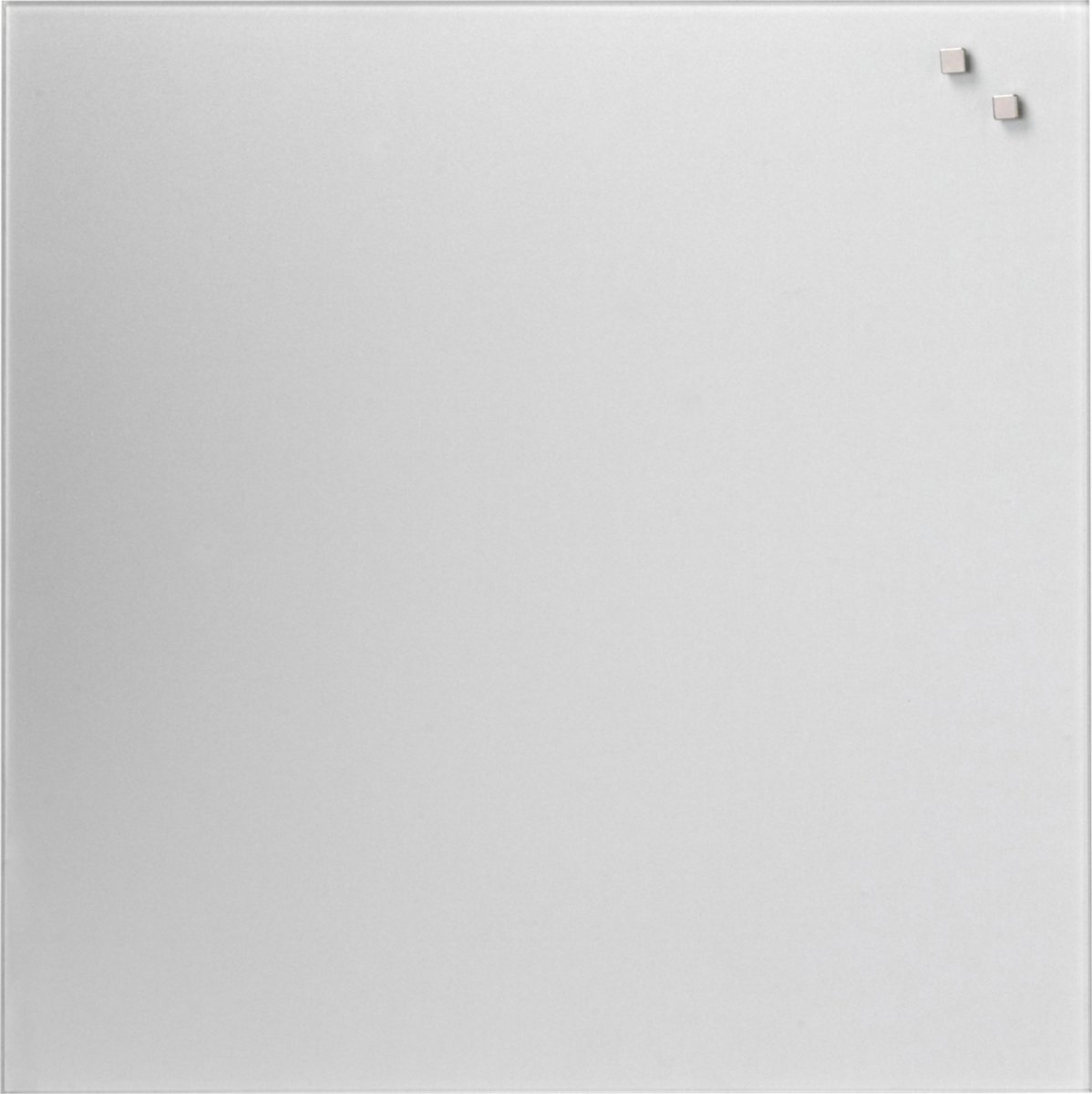 NAGA Glassboard magnetisk glastavle 45x45 cm, sølv