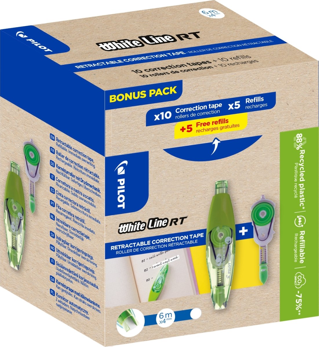 Pilot White Line Greenpack