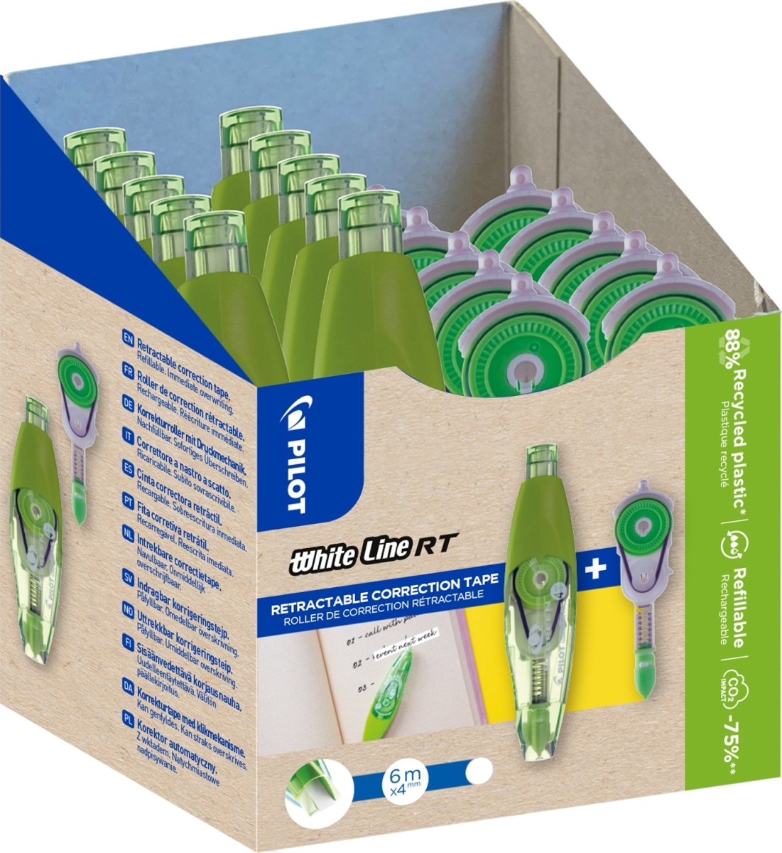 Pilot White Line Greenpack