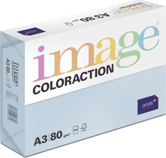 Image Coloraction A3, 80g, 500ark, Pale Icy Blue
