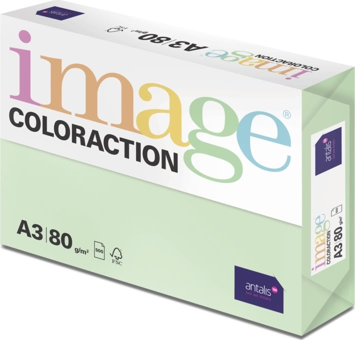 Image Coloraction A3, 80g, 500ark, Pastel Green