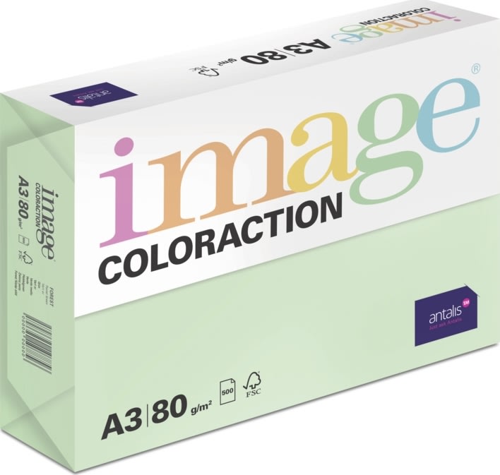 Image Coloraction A3, 80g, 500ark, Pastel Green