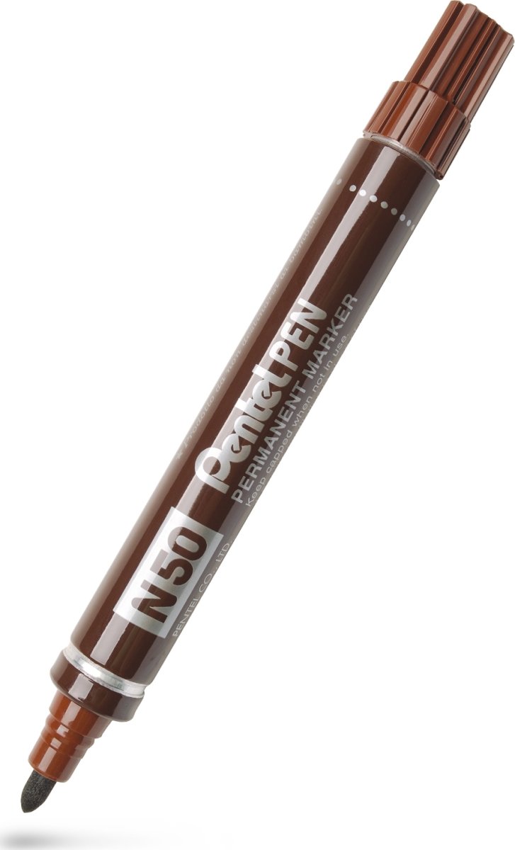 Pentel N50 Permanent marker | Rund | Brun