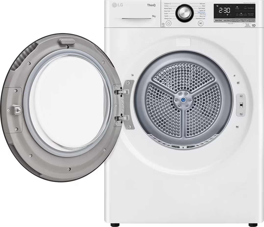 LG RV9DN9037 tørretumbler, 9KG, hvid