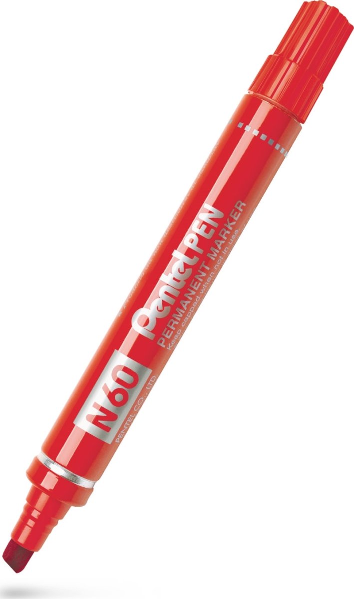 Pentel N60 Permanent marker | Skrå | Rød