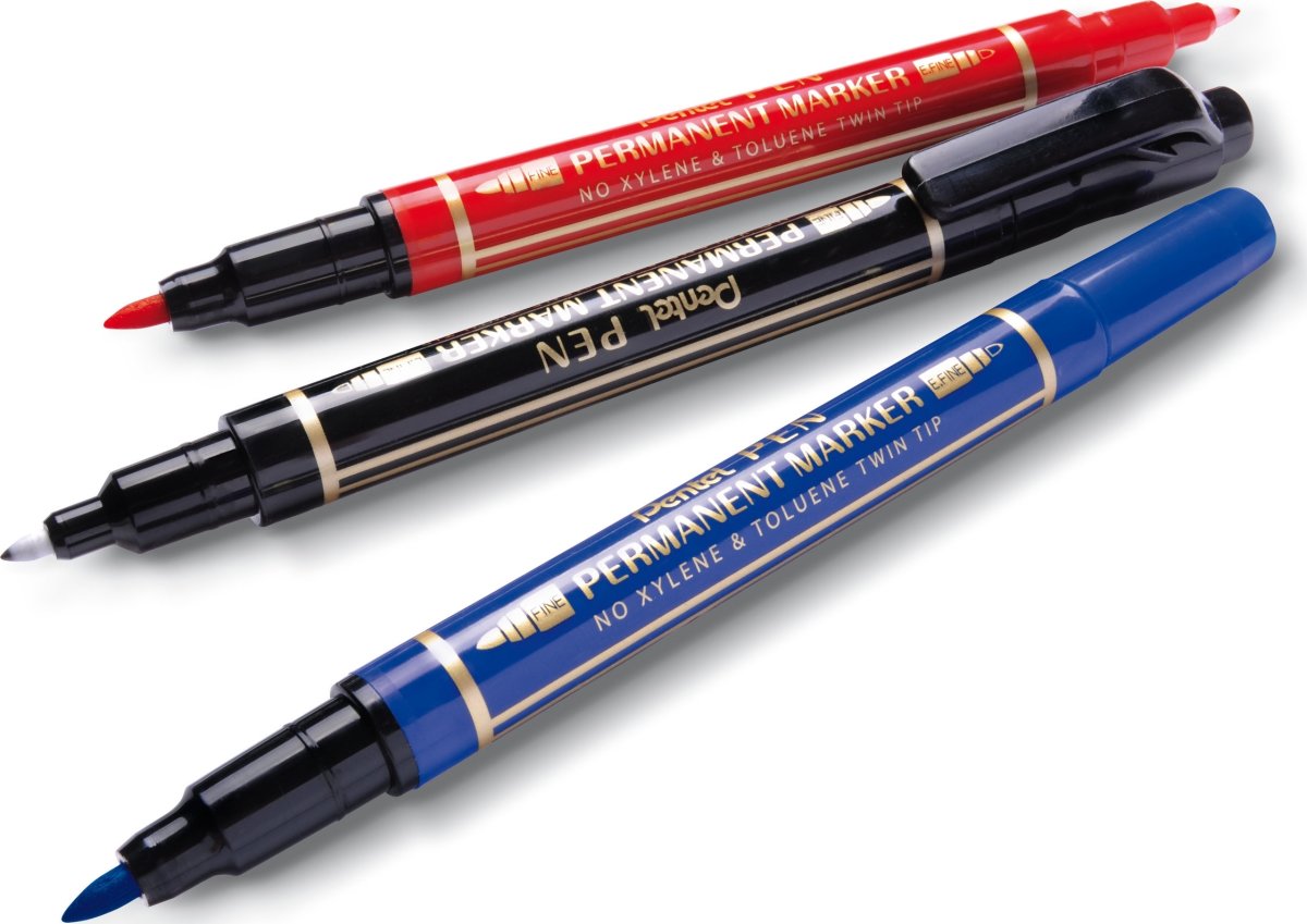 Pentel N75W Twin marker | Rød