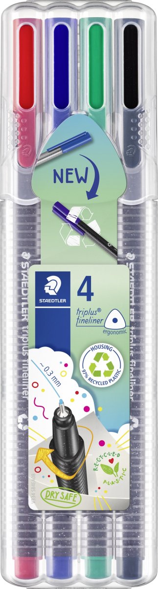 Staedtler Triplus Fineliner | 4 farver
