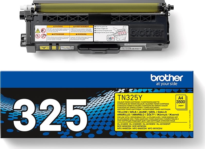 Brother TN325Y lasertoner, gul, 3500s