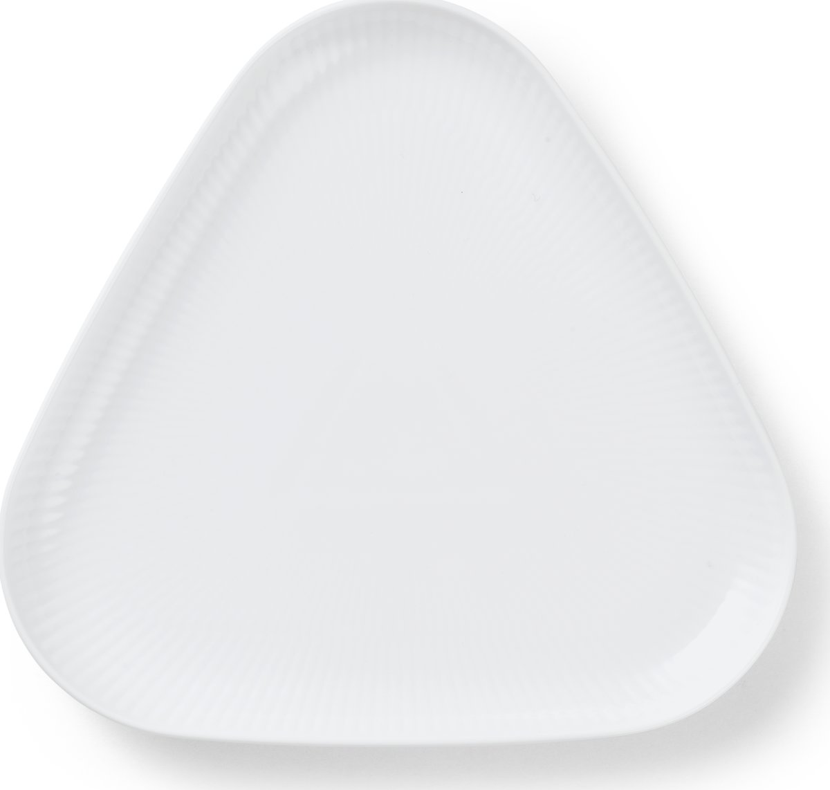 Royal Copenhagen Hvid Riflet Trekantet Fad