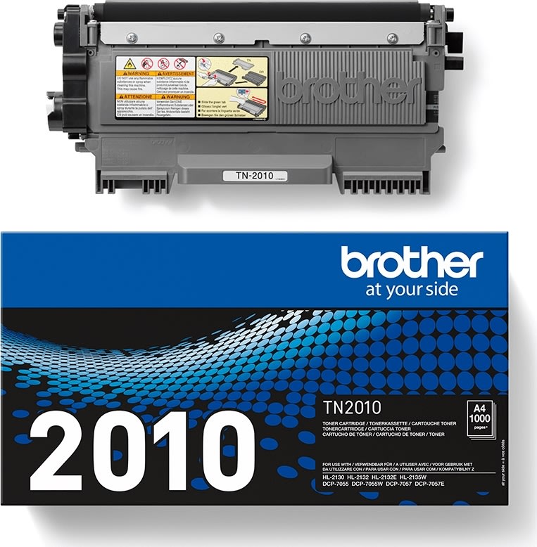 Brother TN2010 lasertoner, sort, 1000s