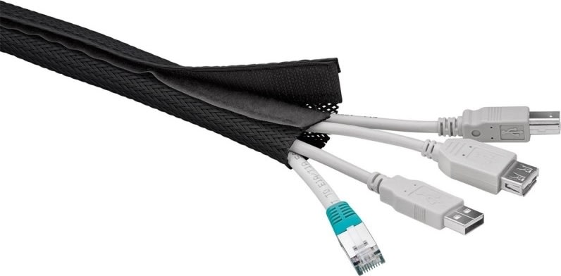 MicroConnect Kabelskjuler 1,8 meter, sort