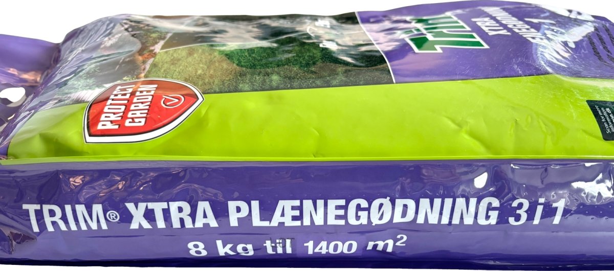 Trim 3-i-1 Xtra plænegødning, 8 kg.