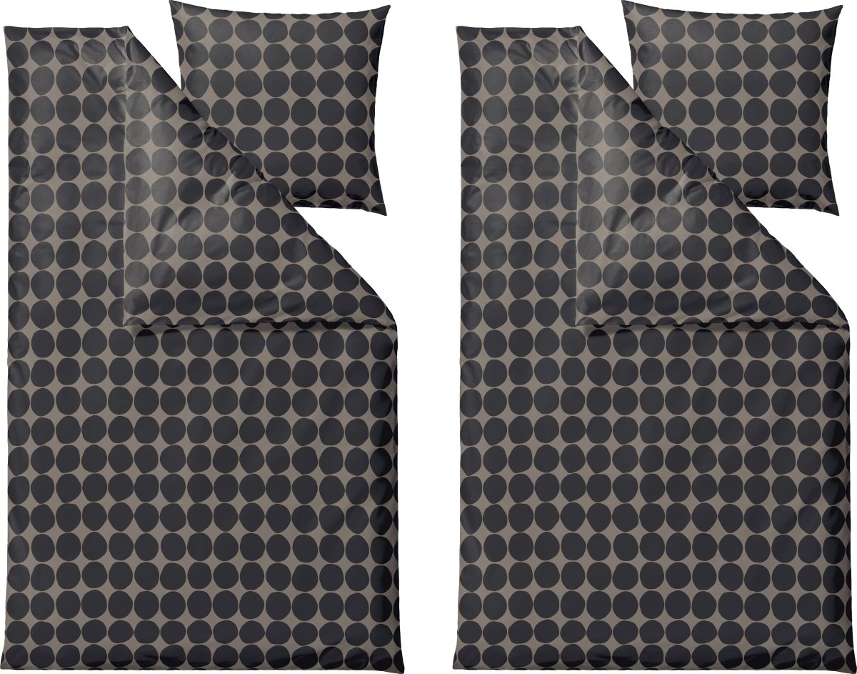 Södahl Sengetøj Bubbles, taupe 140x220 cm, 2 sæt